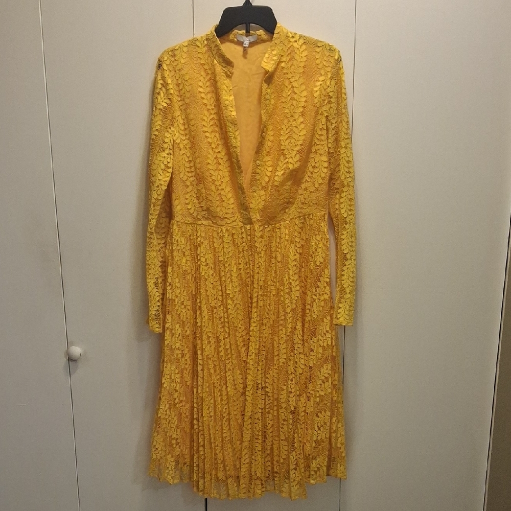 Jenn Yellow Lace Dress